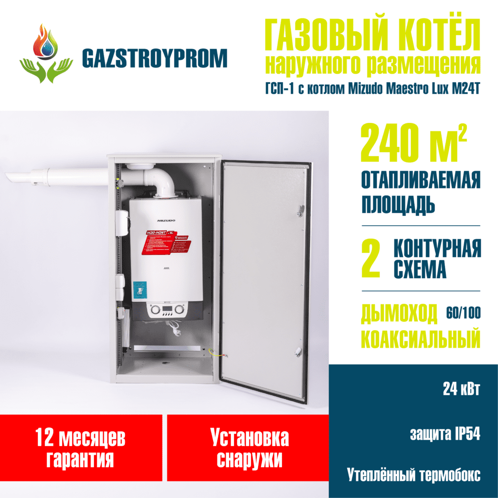 Mizudo Maestro Lux M24T, двухконтурный, 24 кВт