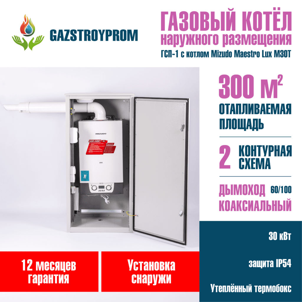 Mizudo Maestro Lux M30T, двухконтурный, 30 кВт
